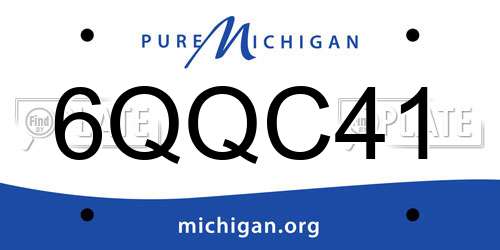 6QQC41 Michigan License Plate