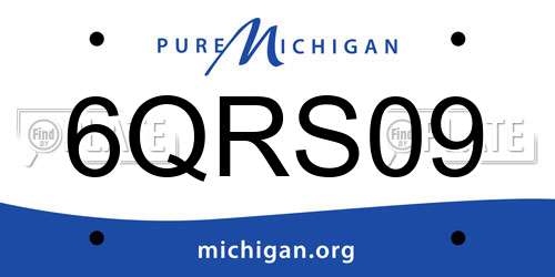 6QRS09 Michigan License Plate