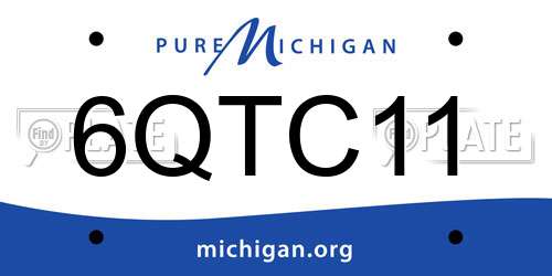 6QTC11 Michigan License Plate