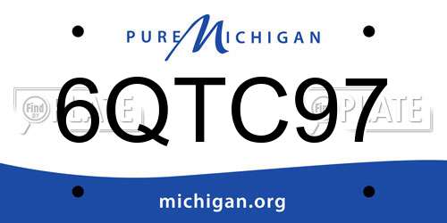 6QTC97 Michigan License Plate