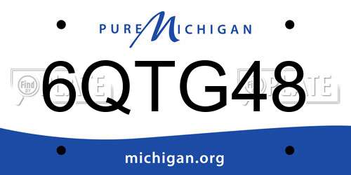 6QTG48 Michigan License Plate