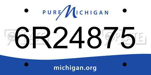 6R24875 Michigan License Plate
