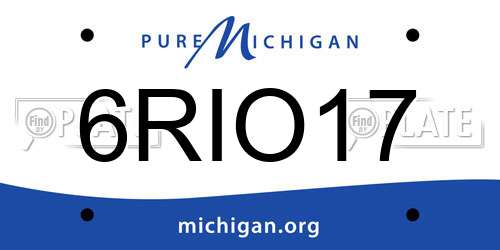 6RIO17 Michigan License Plate