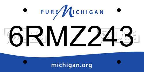 6RMZ243 Michigan License Plate