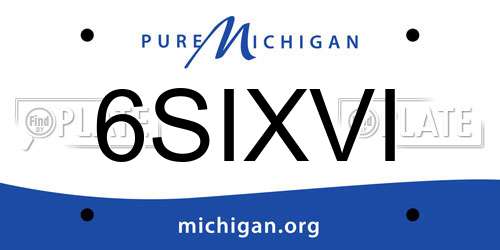 6SIXVI Michigan License Plate