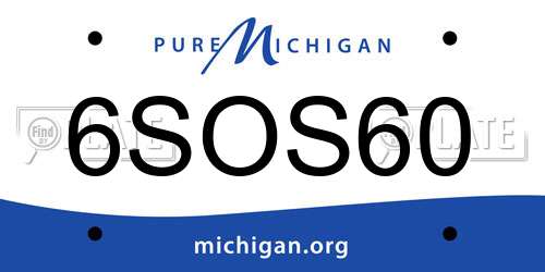 6SOS60 Michigan License Plate