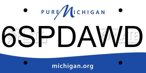 6SPDAWD Michigan License Plate