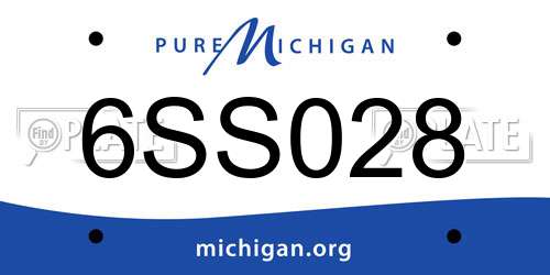 6SS028 Michigan License Plate