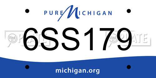 6SS179 Michigan License Plate