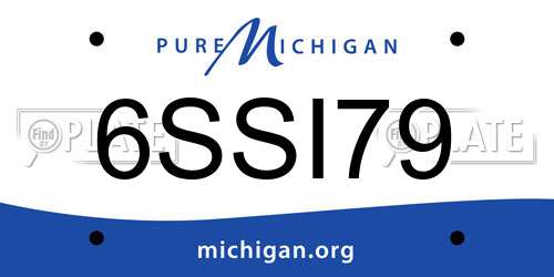 6SSI79 Michigan License Plate