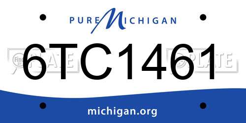 6TC1461 Michigan License Plate