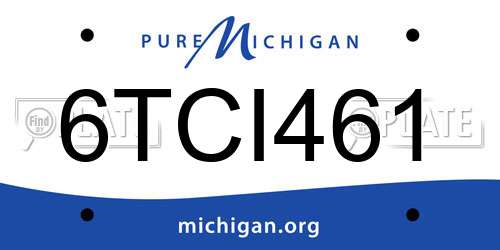 6TCI461 Michigan License Plate