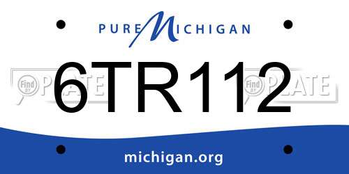 6TR112 Michigan License Plate