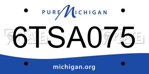 6TSA075 Michigan License Plate