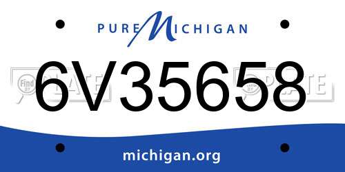 6V35658 Michigan License Plate