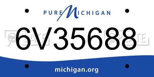 6V35688 Michigan License Plate