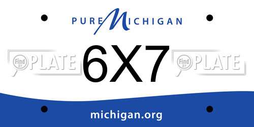 6X7 Michigan License Plate
