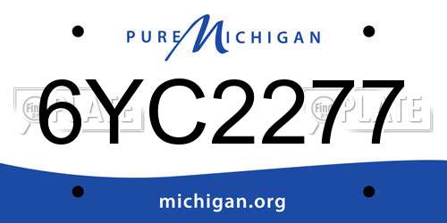 6YC2277 Michigan License Plate