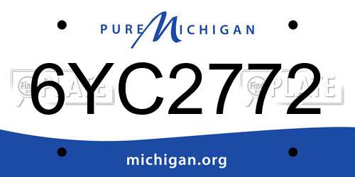 6YC2772 Michigan License Plate