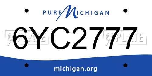 6YC2777 Michigan License Plate