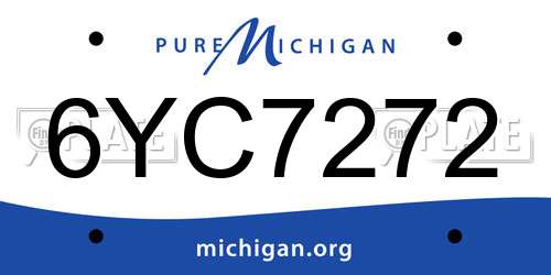 6YC7272 Michigan License Plate
