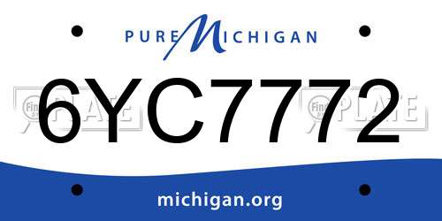 6YC7772 Michigan License Plate