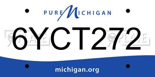 6YCT272 Michigan License Plate
