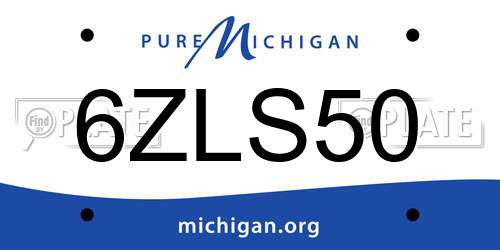 6ZLS50 Michigan License Plate