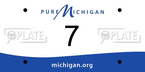 7 Michigan License Plate