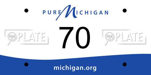 70 Michigan License Plate