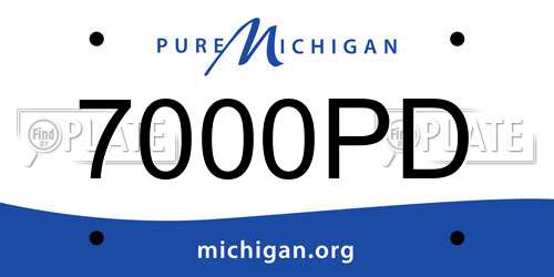 7000PD Michigan License Plate