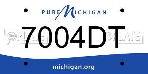 7004DT Michigan License Plate