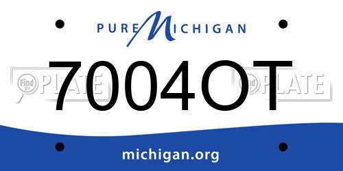 7004OT Michigan License Plate