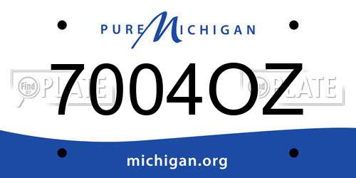 7004OZ Michigan License Plate