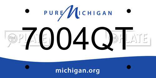 7004QT Michigan License Plate