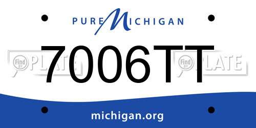 7006TT Michigan License Plate