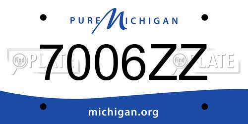 7006ZZ Michigan License Plate