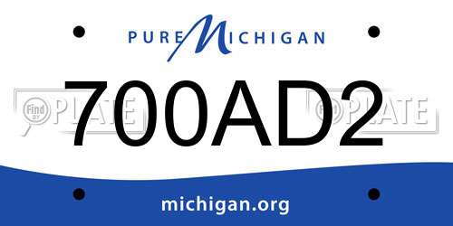 700AD2 Michigan License Plate