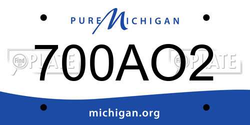 700AO2 Michigan License Plate
