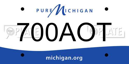 700AOT Michigan License Plate