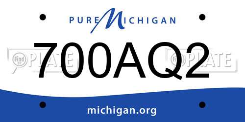 700AQ2 Michigan License Plate