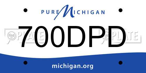700DPD Michigan License Plate