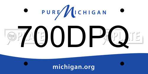 700DPQ Michigan License Plate