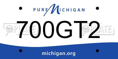 700GT2 Michigan License Plate