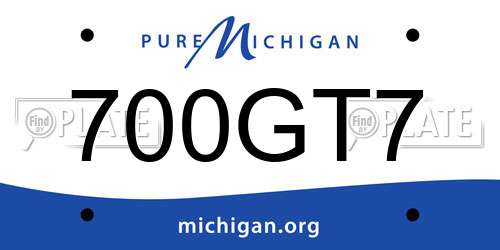 700GT7 Michigan License Plate