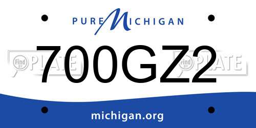 700GZ2 Michigan License Plate