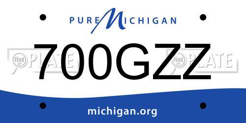 700GZZ Michigan License Plate