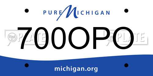 700OPO Michigan License Plate