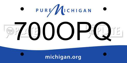 700OPQ Michigan License Plate