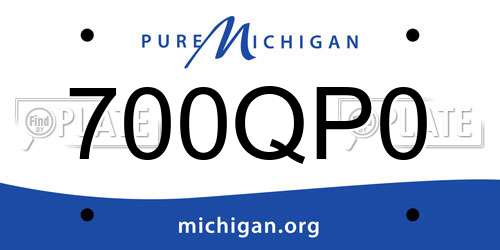 700QP0 Michigan License Plate